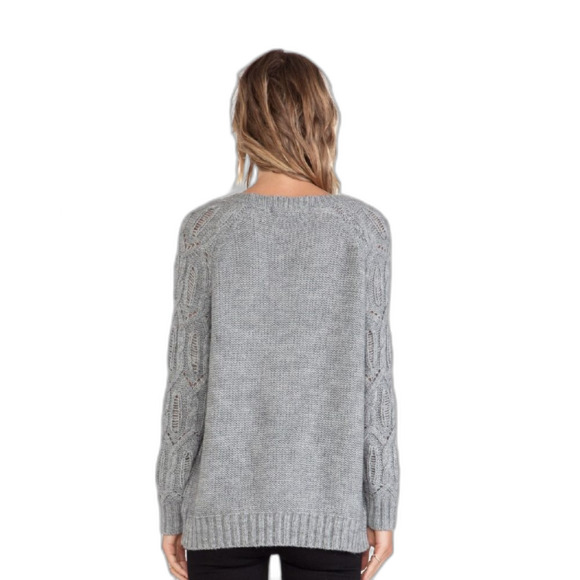 EUC 360 Sweater Salem merino wool Alpaca blend Gray Sweater Sz Med - Picture 2 of 11